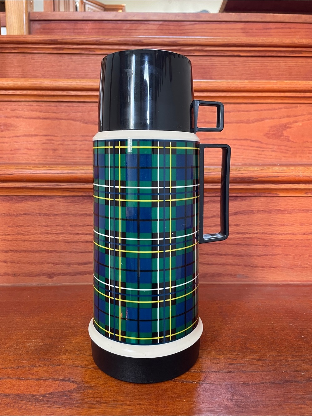 Vintage Thermos - Flip n pour spout. Hot or cold. Lid doubles as a cup.